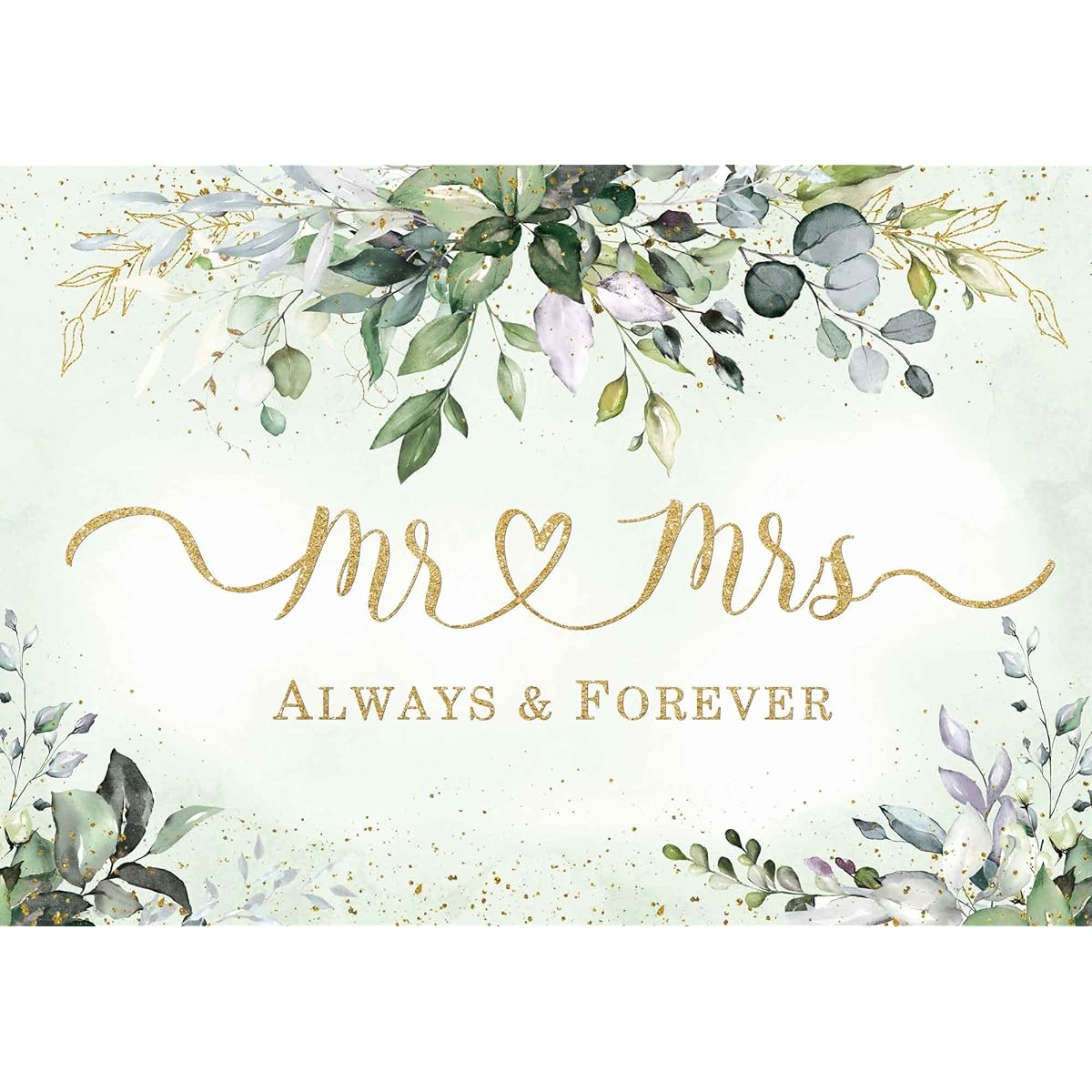 Felortte 7x5ft Polyester Mr & Mrs Engagement Backdrop Bridal Shower Photography Background Wedding Bride Groom Engagement Ceremony Anniversary Party Decoration Banner Photo Booth Props
