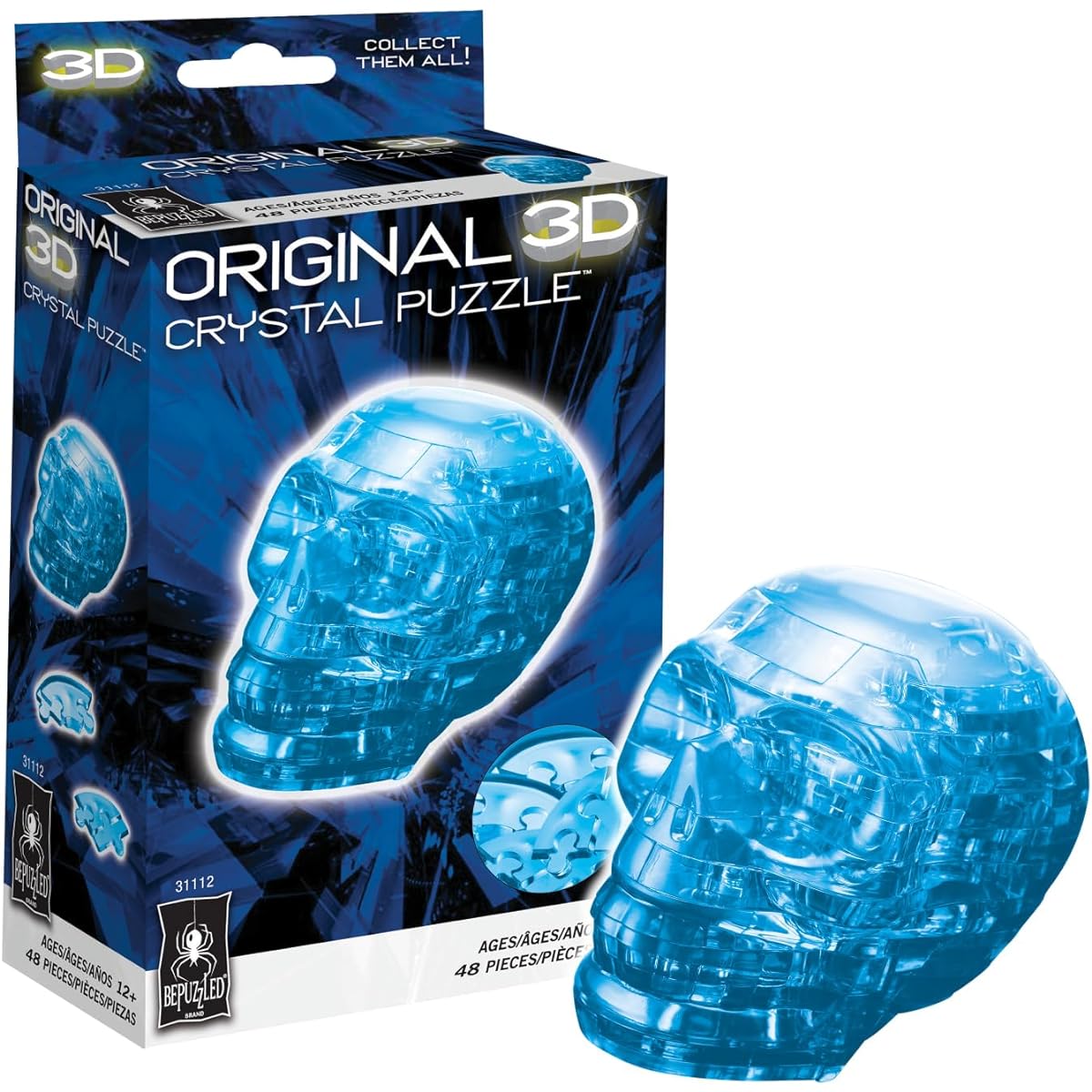BePuzzled | Skull Original 3D Crystal Puzzle for ages 12 and up