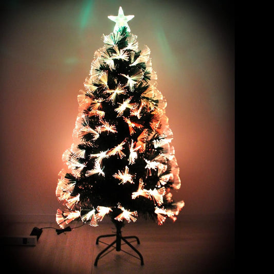 WEIMALL Christmas tree, small, LED, optical fiber, illumination, needle tree, Nordic, space-saving, snow, white, snow-covered, simple type, stylish, interior goods, Christmas decoration, Christmas goods, Christmas tree, 120cm