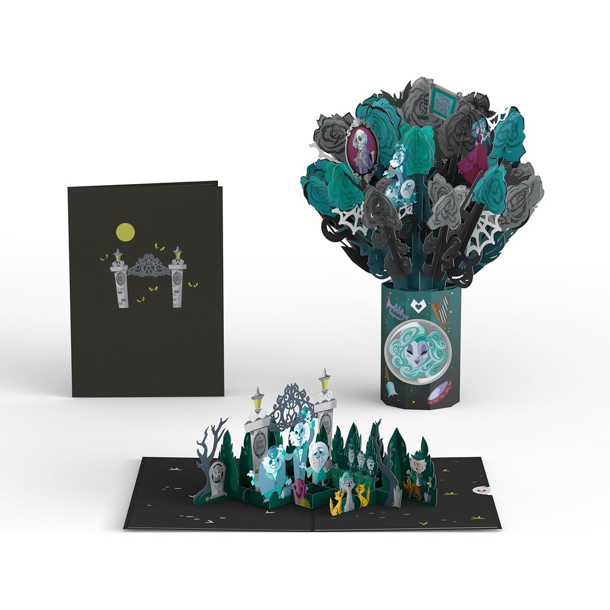 Lovepop The Haunted Mansion Bundle 5" x 7" Card and Pop-Up Bouquet Birthday Card Gift & Decoration