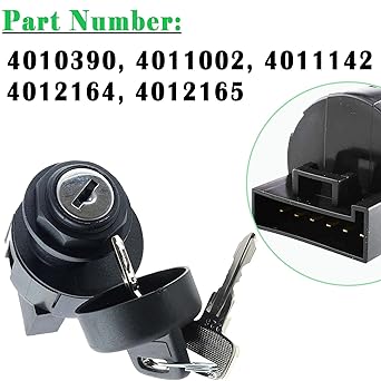 4011002 Polaris Ignition Switch Key for Polaris RZR Ranger XP 570 800 900 1000 3 Position Off Run Start 6 Pin with 2 Keys 4012165 Polari Key Switch