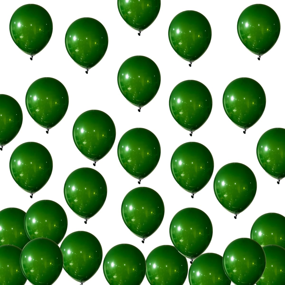 QRabbit Z102 12" Assorted Metallic Balloons (Dark Green, 12")
