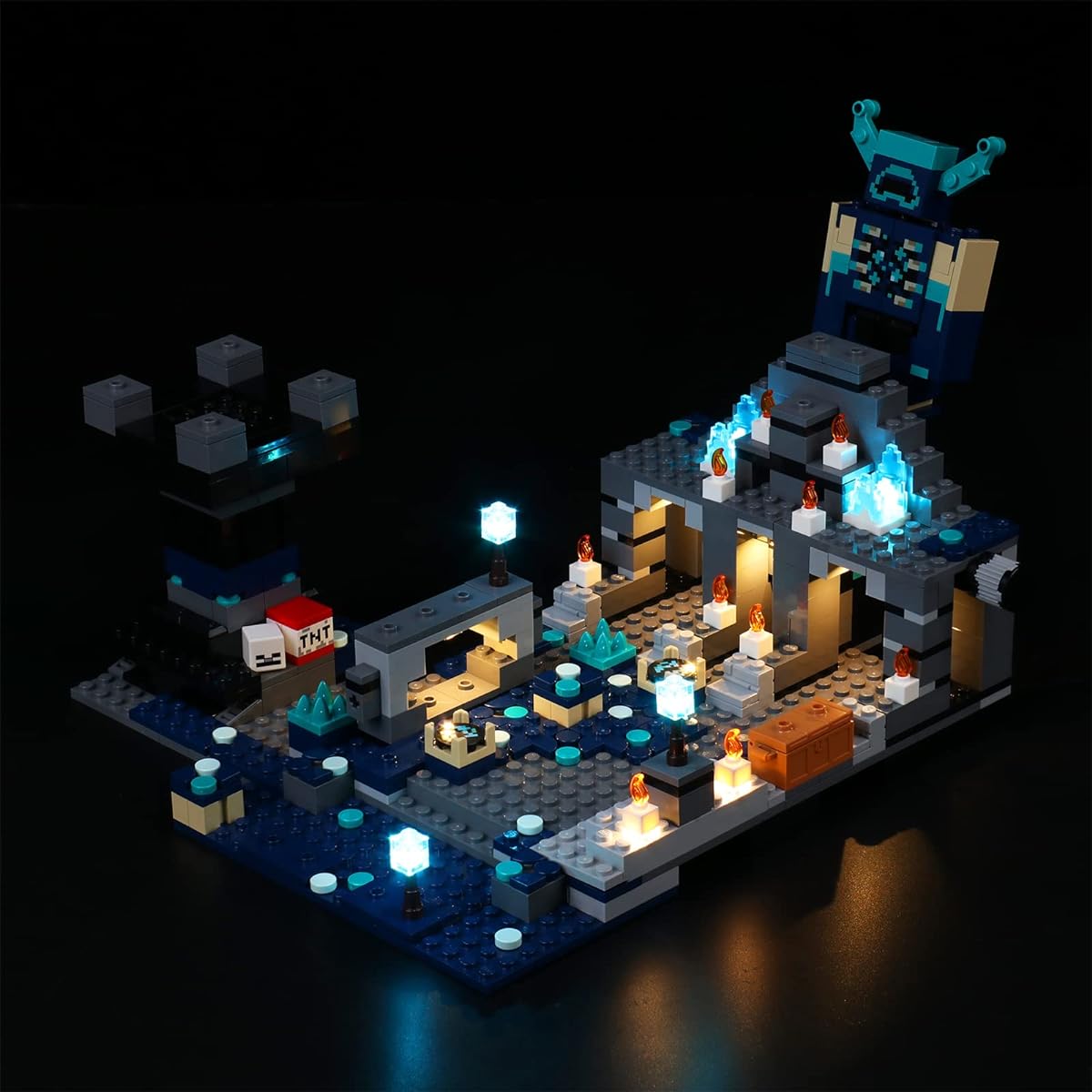 BrickBling Light Kit for Lego Dark Battle Playset Creative Lighting Compatible with Lego 21246, Great Gift for Kids Ages 10+ (Lights Only, No Bricks)
