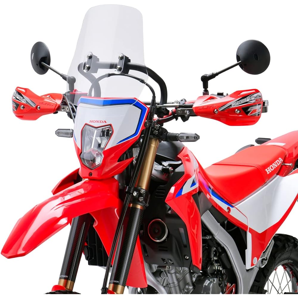ZETA RACING Adventure Windshield CRF250L/M '12-20, CRF250L/(S)(MD47)'21-23 Light smoke Screen can be flipped up and down Mobile device installation Mount bar standard equipment Angle height stepless adjustment Long touring Windshield Dirtfreak ZE70-1001