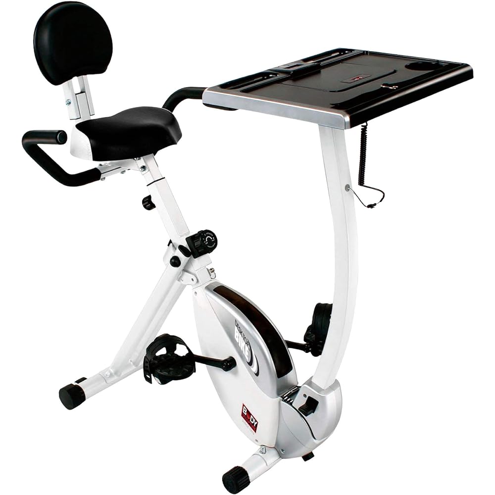 Body Sculpture BODY SCULPTURE Fitness Bike Desktop Bike with Drink Holder & Book Stand Aerobic Exercise Lower Body Muscle Training Space Saving Storage Remote Work TKS51HM001