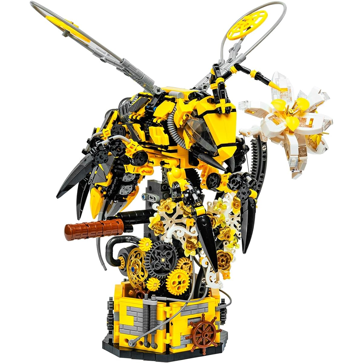 UNCLE BRICK Insect Collection Animal Building Blocks Set Mechanical Insects Bug Party Favors Insects with Linkable Components Toys Gifts for Adults/Boys/Girls 14+ Lego Insects (Bumblebee)