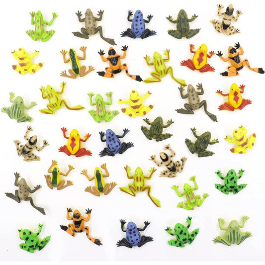 Darovly 60pcs Realistic Frog Animal Frog Bullfrog Model Plastic Frog Toy Figure Game Party Favor Home Garden Decoration Gift (12 Different Types