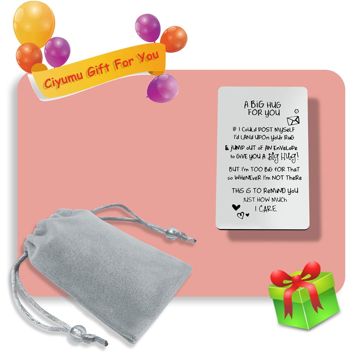 Engraved Wallet Card Inserts for Men Husband Gifts Boyfriend Gifts This Is to Remind You Just How Much I Care Him Mini Love Notes Husband Anniversary Cards Christmas Birthday Gifts for Wife Girlfriend Gifts