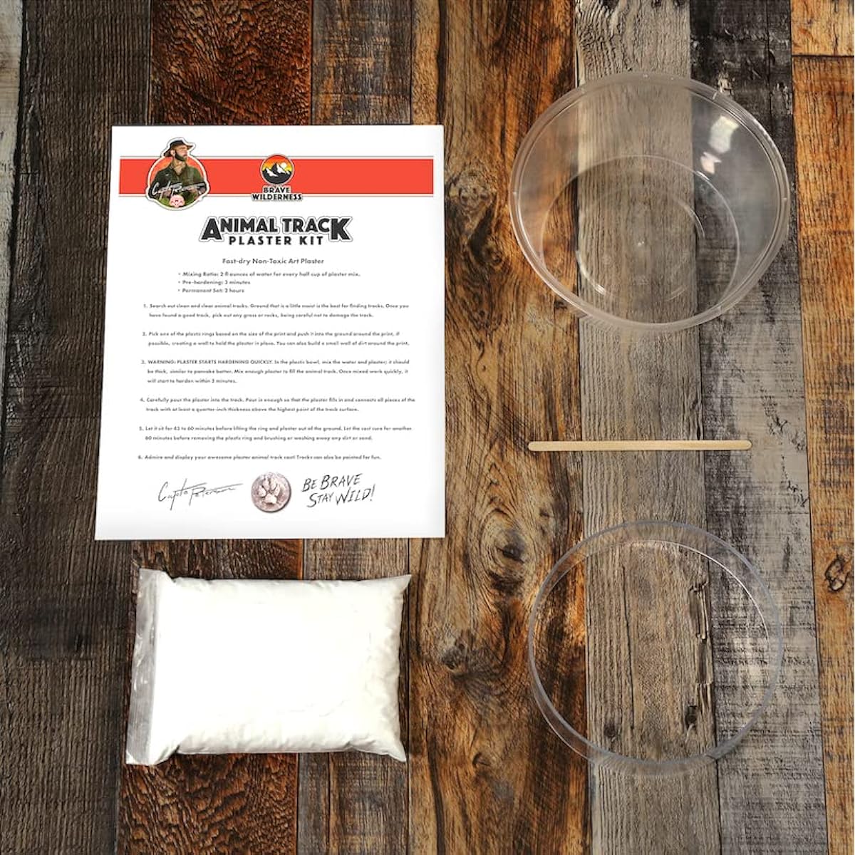 Coyote Peterson Brave Wilderness Animal Track Plaster Casting Kit for Animal Tracks and Footprints