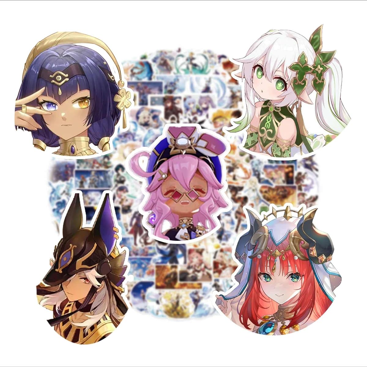 Genshin Impact Stickers 100 Sheets (Cartoon)