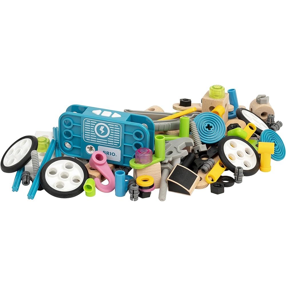 BRIO Builder Motor Set [121 Pieces] Target Ages 3 and Up (Assembling Toy, Building Blocks, Educational Toy, Wooden) 34591