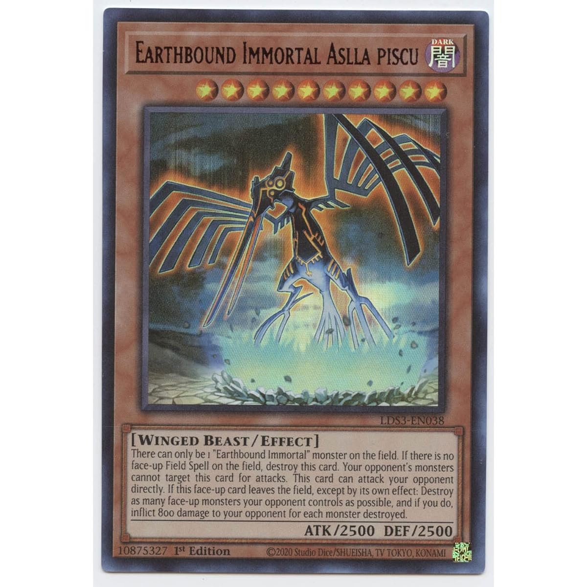 Earthbound Immortal Asura Pisk (Red) - LDS3-EN038 - Ultra Rare - 1st Edition