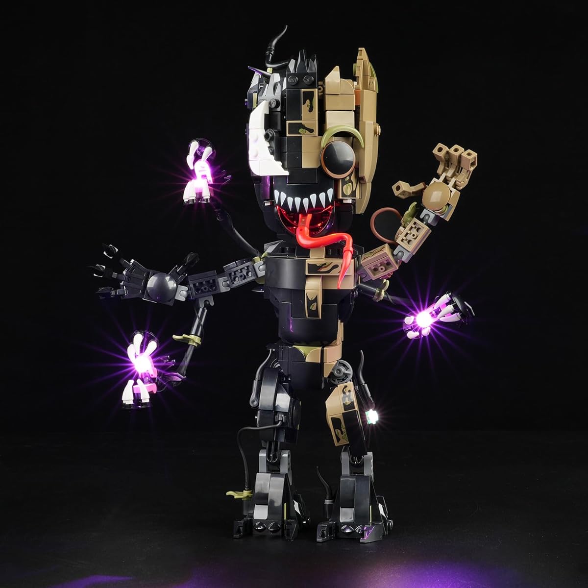 Rorliny LED Light Kit for Lego Marvel Venomized Groot 76249 Building Set Creative Lighting Kit Compatible with Lego 76249 (Light Only, No Lego Set)