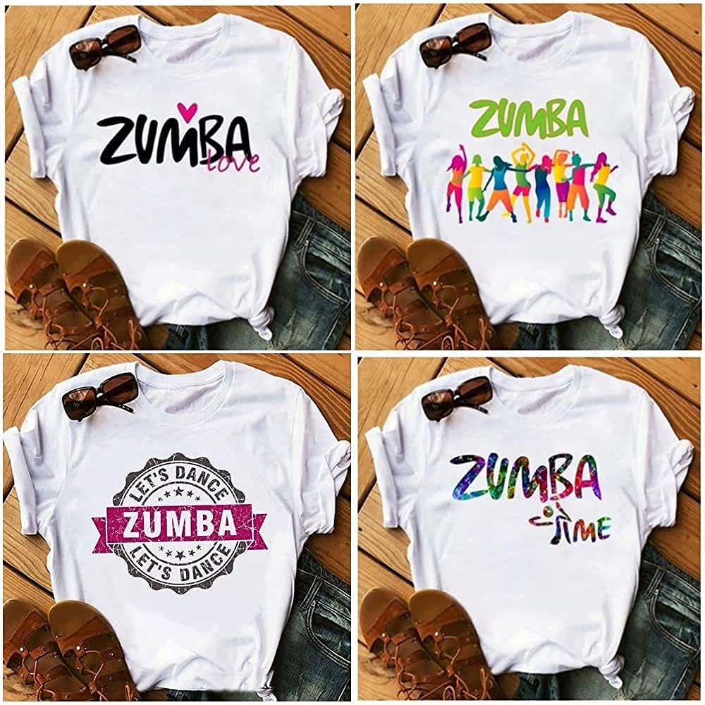 [T.D.Well] Fitness Wear Yoga ZUMBA Wear T-shirt Tops White