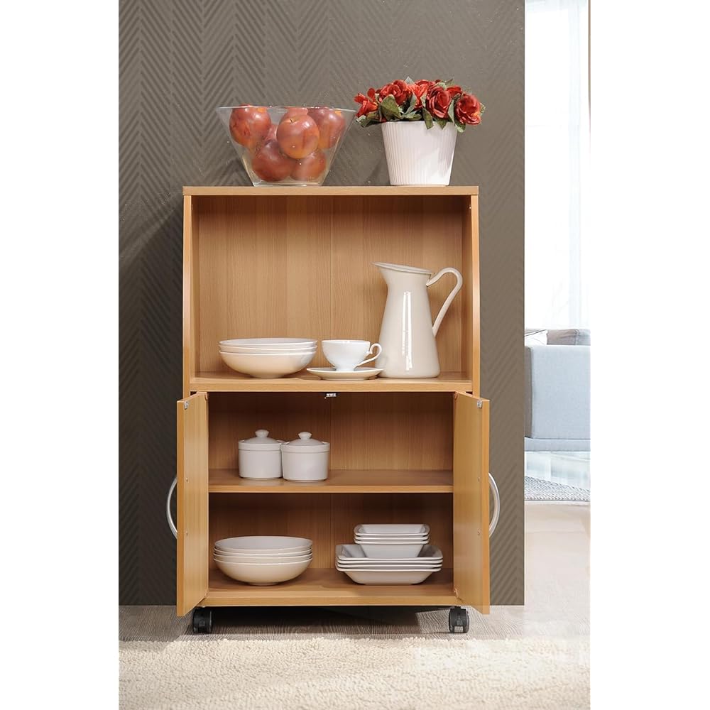 Hodedah Kitchen Cart Beech [Japanese regular import product]