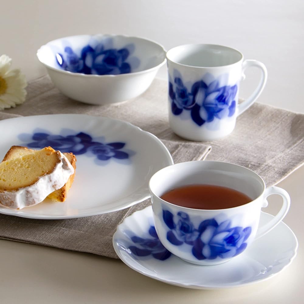 Okura Toen Blue Rose Janet 15cm Porridge Ball <Microwave Friendly> 45F/8110