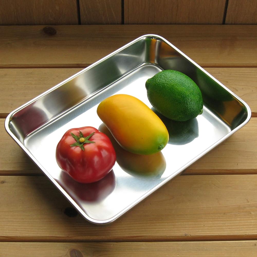 Nagao Tsubame Sanjo Square Bat Lid Net L Size Set for Preparation 18-8 Stainless Steel 15 Pieces Made in Japan