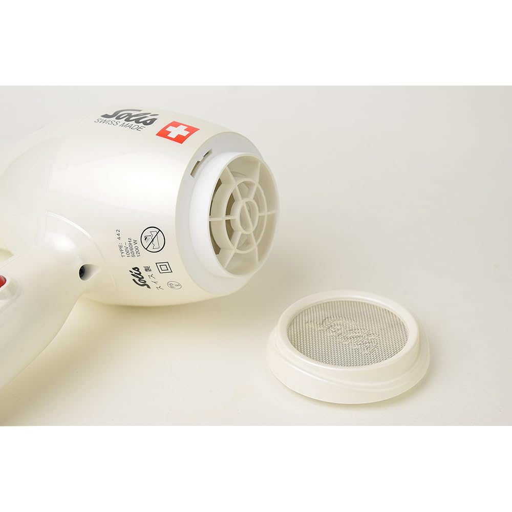 Solis home dryer, salon-like finish, cool shot button, ion technology, wind style pro, pearl white