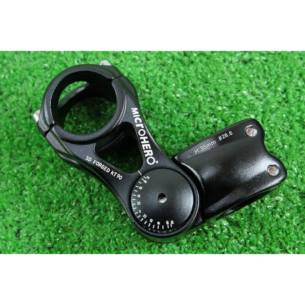 MicrOHERO Lightweight Lightweight Design Adjustable Angle Stem Φ31.8/90-28.6mm Φ31.8/110-28.6mm +-85 degrees Black