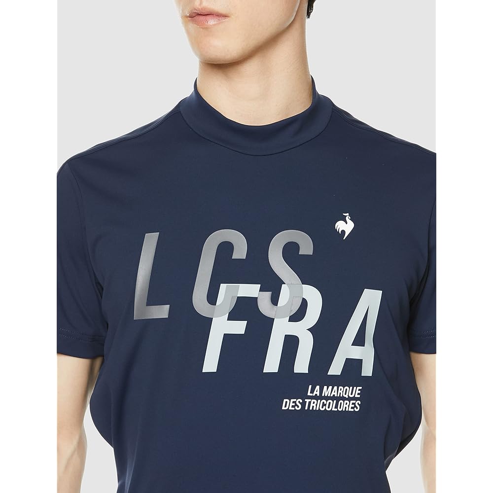 [Le Coq Sportif Golf] Short Sleeve Shirt Sweat Absorbent Quick Drying UPF50 Mock Neck Golf QGMVJA04 Men's
