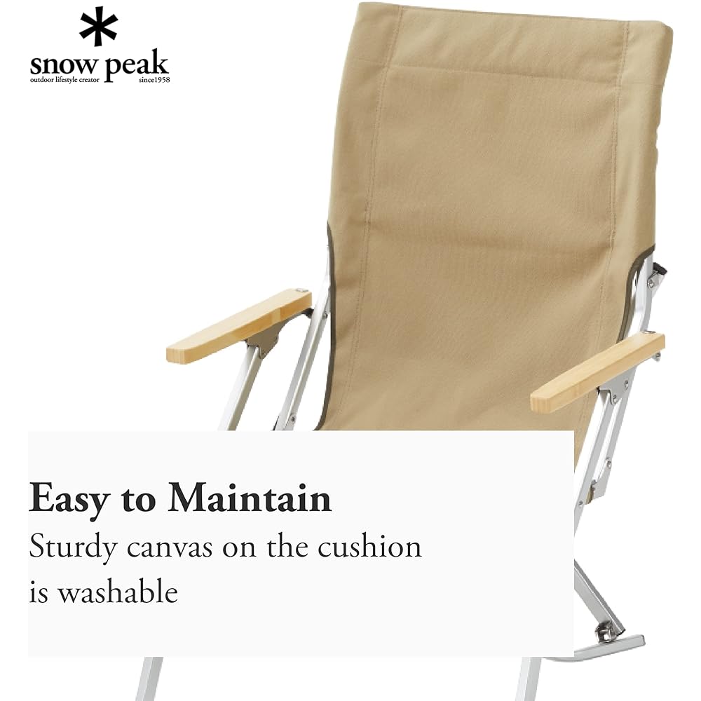 Snow Peak Low Chair Khaki Pair Set Chair Camping Outdoor