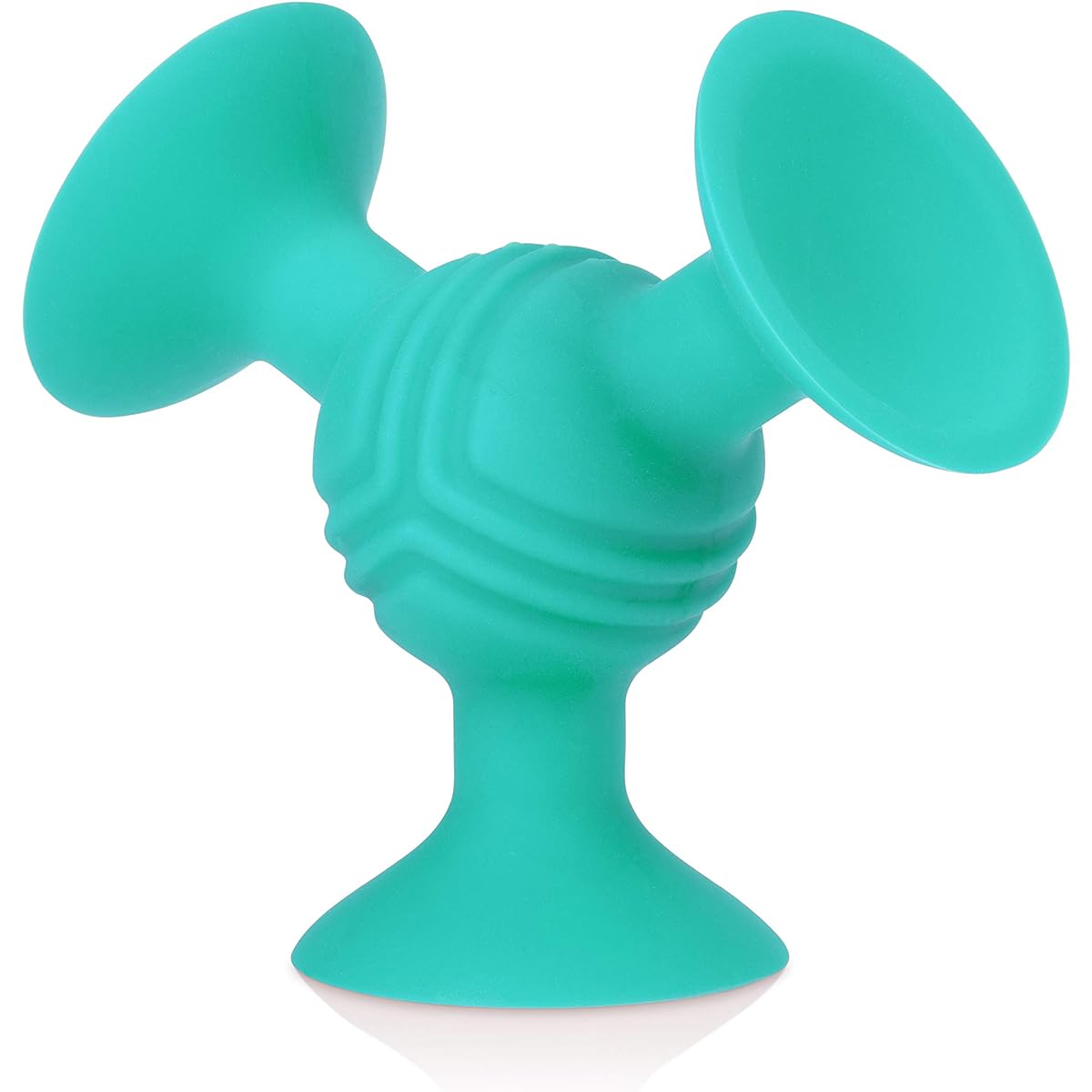 Nuby Silly 3 Prong Interactive Suction Toy with Built-in Rattle - Aqua