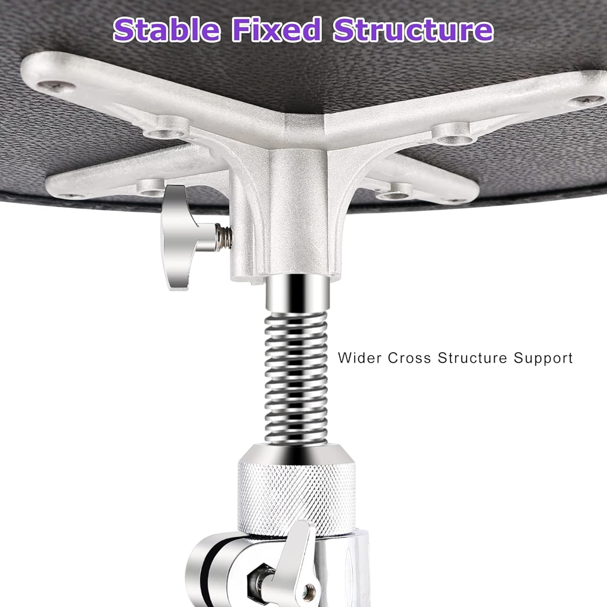 EASTROCK Drum Throne Height Adjustable Drum Stool Rotatable Padded Motorcycle Style Drum Seat Drum Chair with Non-Slip Feet for Drummers Adults