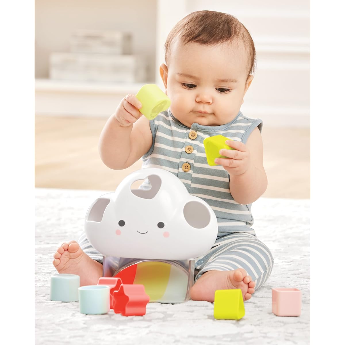 Skip Hop, Shape and Feeling Sorting, Shape Sorting Toy, Shape Sorting, Baby Toy, Silver Lining, Cloud