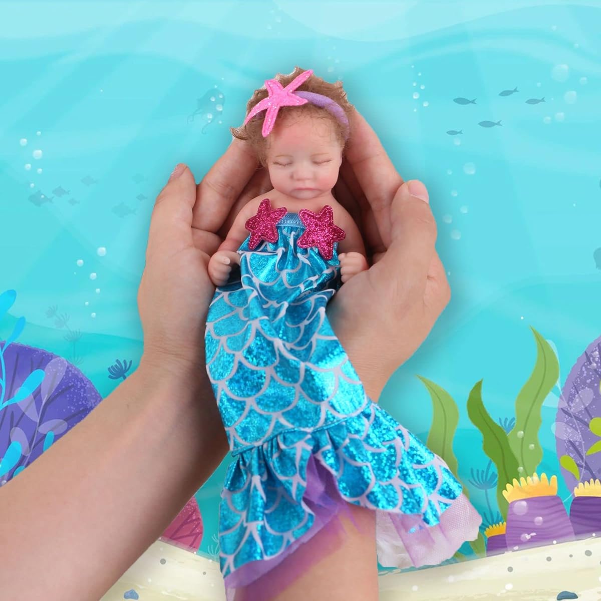6 inch soft solid full silicone baby doll (white)