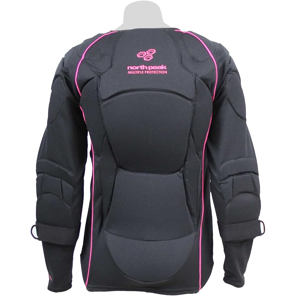 north peak Body Protector Women's [Maximum pad thickness 18mm/Maximum number of layers 3 layers] NP-1144 BK×PK