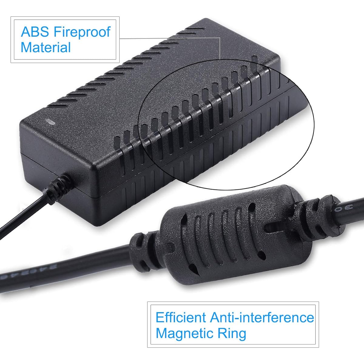 COOLM 6V 5A Power Supply - AC 100-240V to DC 6 Volt 5amp 5000mA Power Adapter Transformer Max 30 Watts 30W AC Cord Included