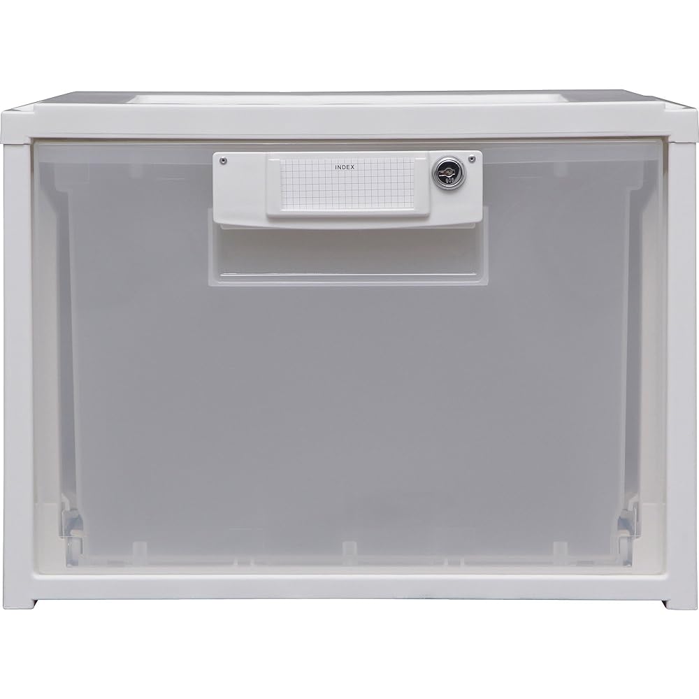Iris Ohyama Chest Office with Key HG-301KA White/Clear