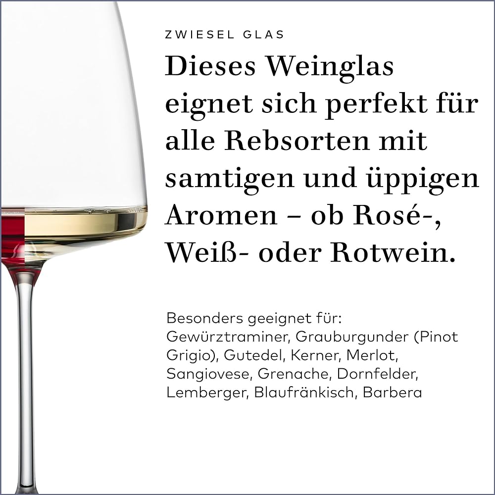 ZWIESEL Wine Glass for Red and White Vivid Sense Mellow and Luxurious Wine 710ml 122428 (Set of 2)
