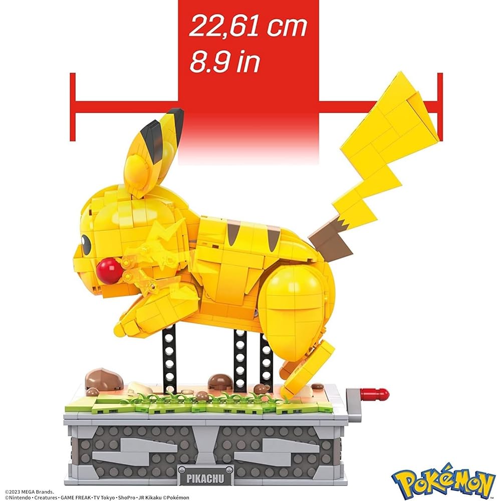 MEGA BLOKS Pokemon Pikachu runs! Moving Pikachu [Block set] [Number of pieces: 1095 pieces] [12 years old and up] HGC23