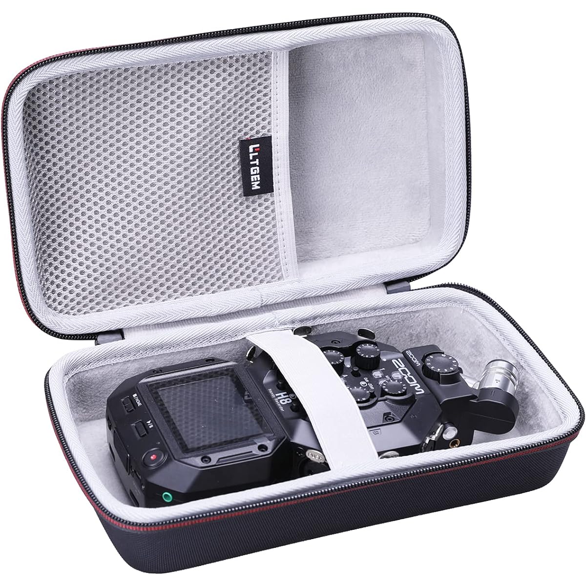L LTGEM EVA Hard Case for Zoom H8 8 Input 12 Track Portable Handy Recorder - Travel - Protective Carry Storage Bag