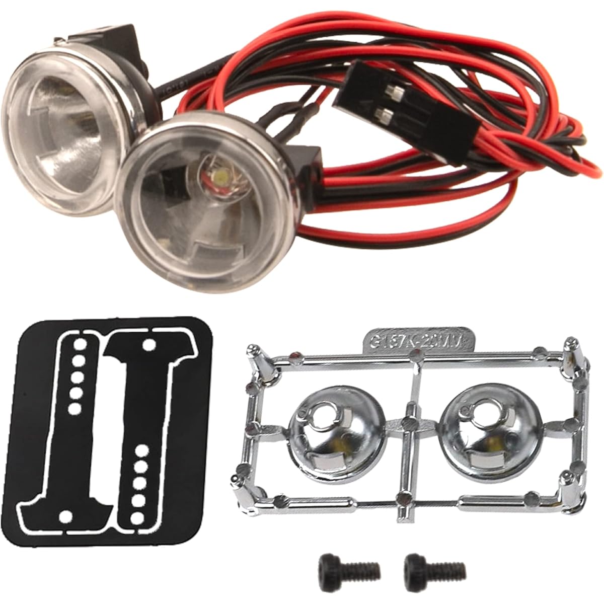 HIRCQOO 1/10 RC Car RC Car LED Light Headlight Spotlight for Traxxas TRX-4 TRX-6 Axial SCX10 90046 AXI03007 Redcat Gen8 1/10 RC Crawler Car Truck (18mm A)