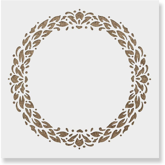 Bounty Wreath Stencil Template Wall Painting Crafts - Reusable Stencils in Small and Large Sizes 12"x12"