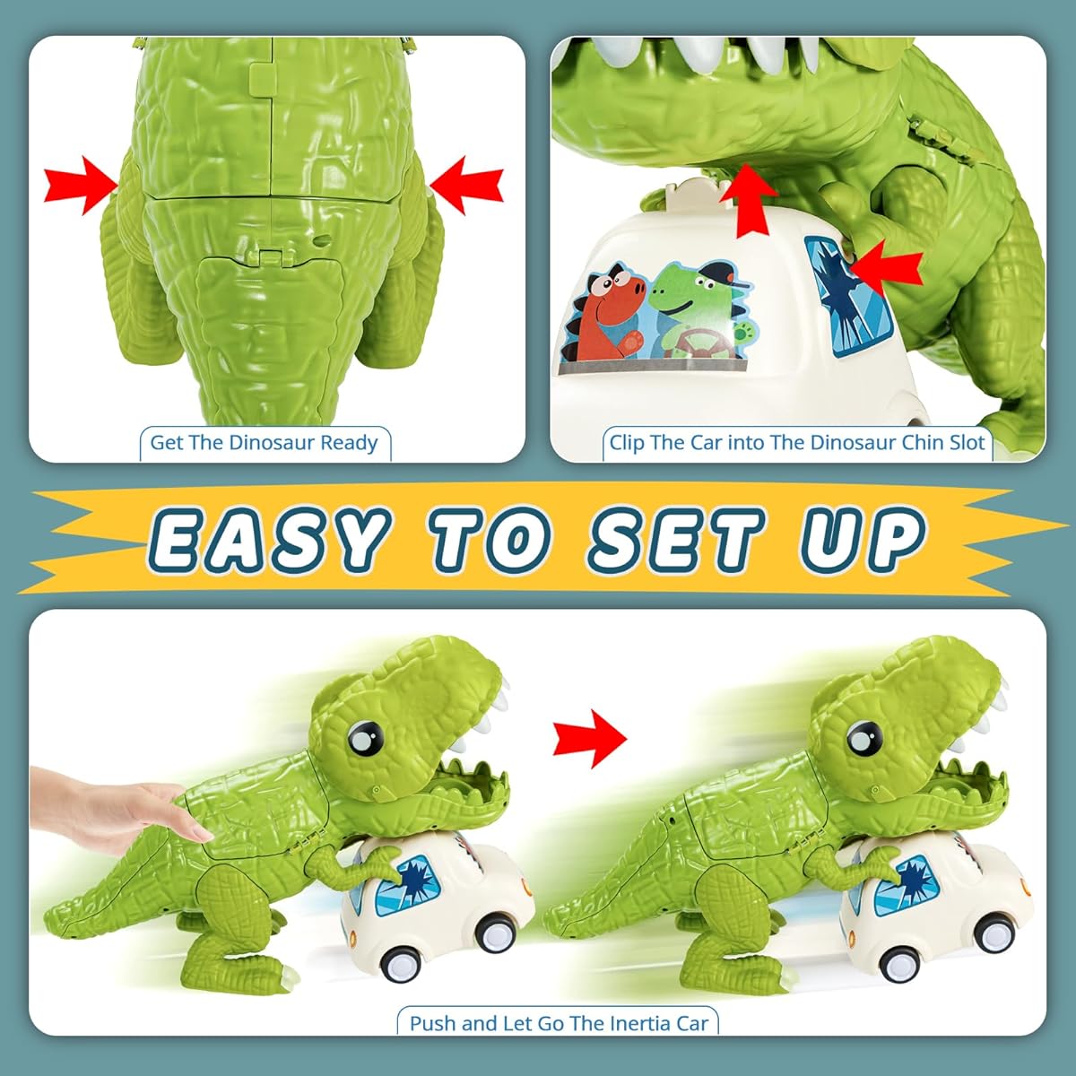 Wdebay Dinosaur Car Zoo