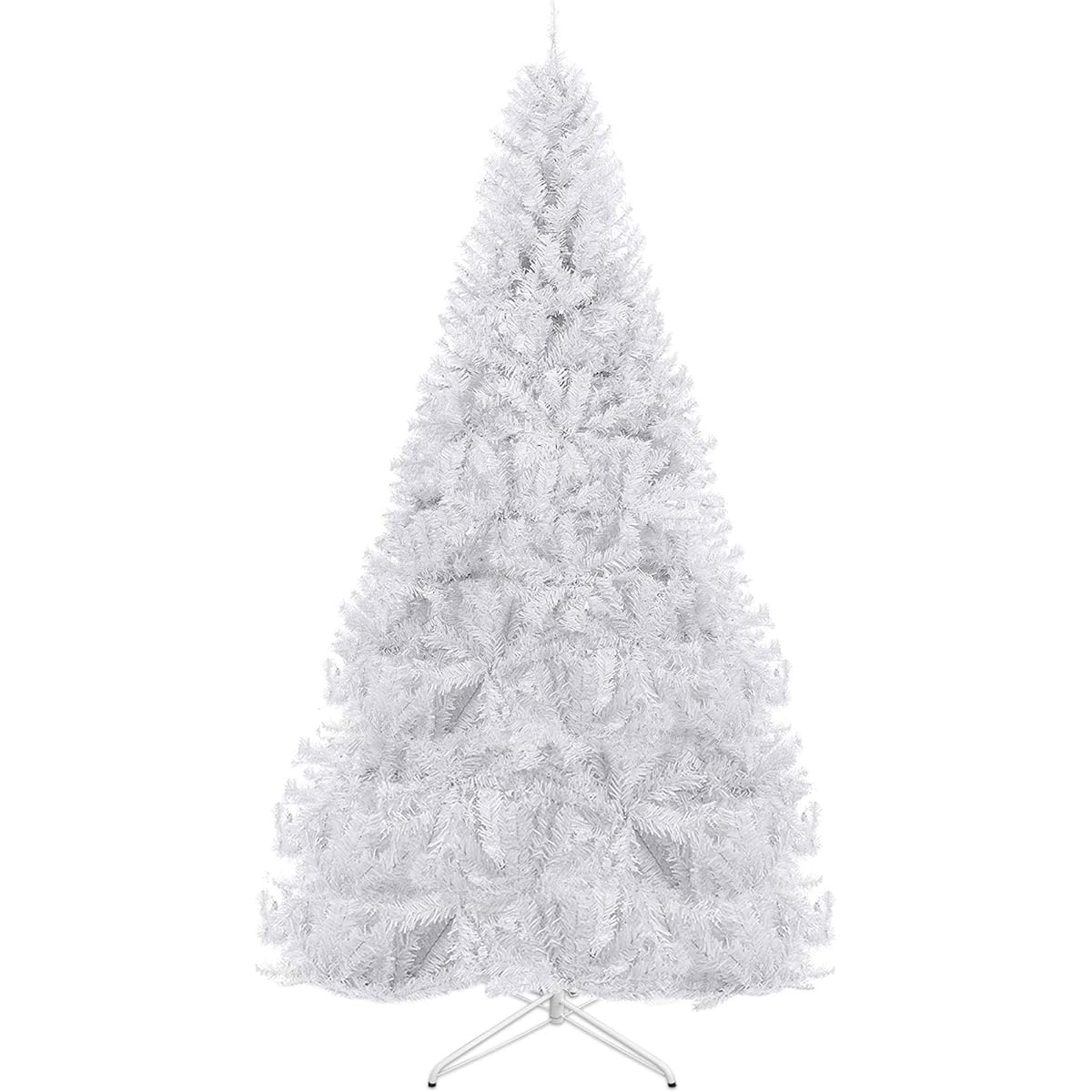 Strong Camel 7.5ft Artificial Christmas Tree White Christmas Spruce Tree with Metal Christmas Tree Stand (7.5ft)