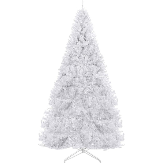 Strong Camel 7.5ft Artificial Christmas Tree White Christmas Spruce Tree with Metal Christmas Tree Stand (7.5ft)
