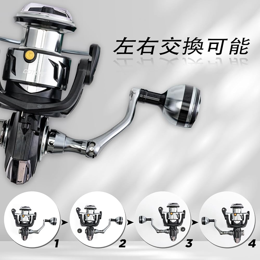 Goture Spinning Reel Beginner's Reel No. 1000 5+1BB Left and Right Interchangeable Handle Jigging Reel Ultra Light Freshwater Fishing Sea Fishing Flounder Sea Bass Trout Sabiki Reel Embankment and Rock Fishing Lure Fishing Kayak Fishing