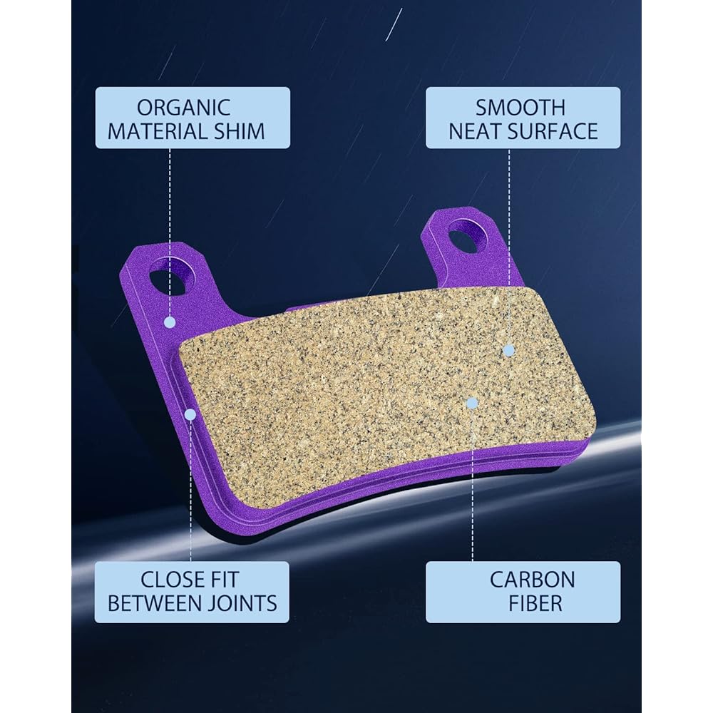 ECCPP FA379 FA254 Brake Pad Front and Rear Carbon Fiber Replacement Brake Pad Kit 2006-2009 Suzuki, 2008-2009 2011-2012 Suzuki Hayabusa, 2013 Suzuki Hayabusa GSX1300RA ABS