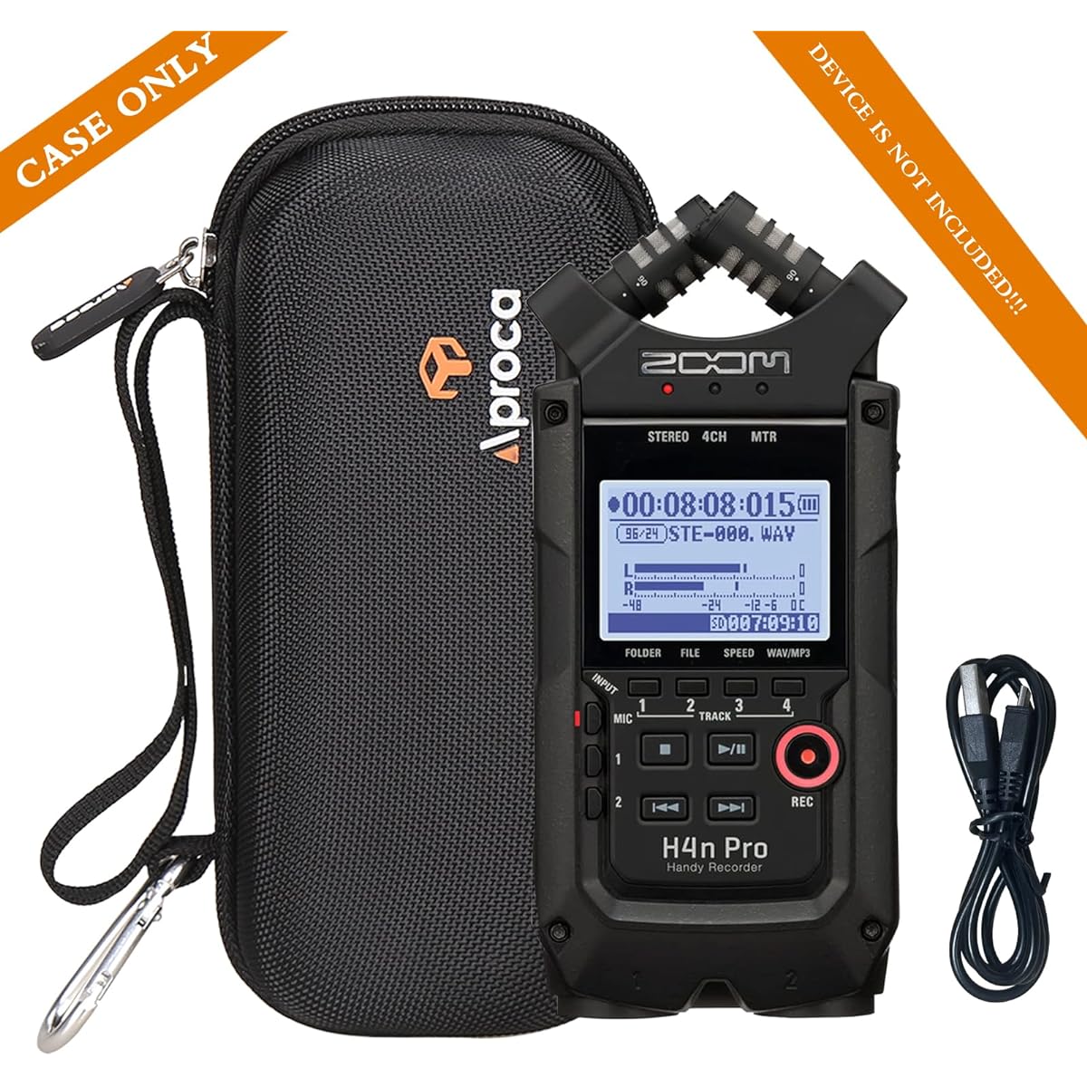 Aproca Hard Storage Travel Case for Zoom H4N PRO Digital Multitrack Recorder