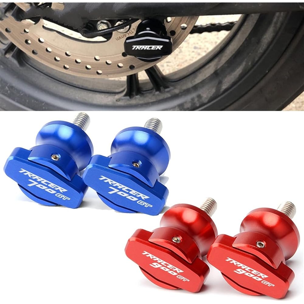 DOOREX M6 Motorcycle CNC Accessories Swingarm Spool Stand Screw Slider For Yamaha Tracer900GT Tracer700GT Tracer 900 700 GT 2016-2021 Swingarm Slider Spool (Size : 900GT Blue)