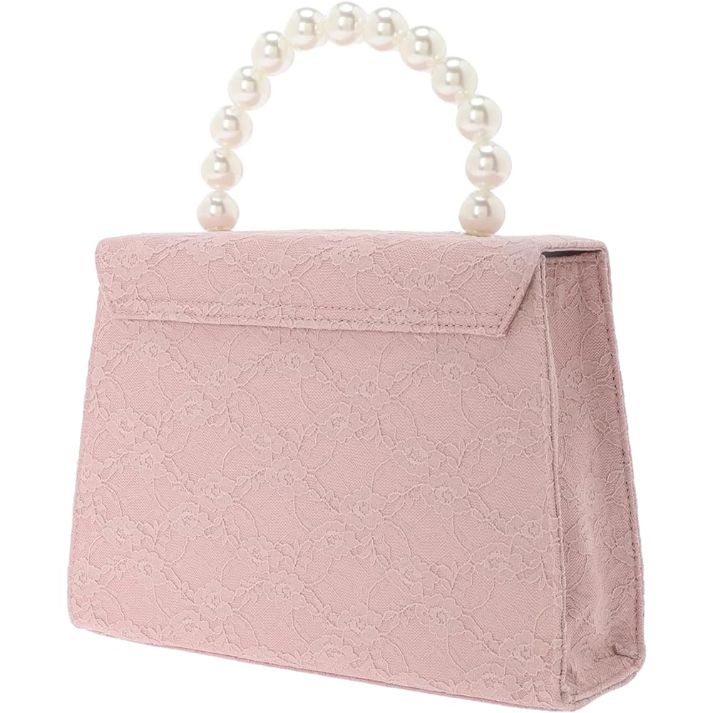 [Maison de Fleur] Handbag Lace Ribbon Pearl Beauty Lap Bag