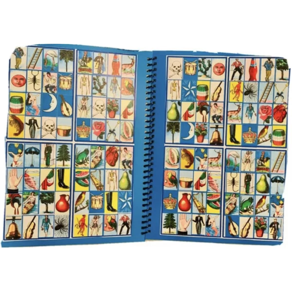Border Merchant Spiral Bookboard Loteria Chalupa Bingo Mexican Toy Family Game 1 Piece