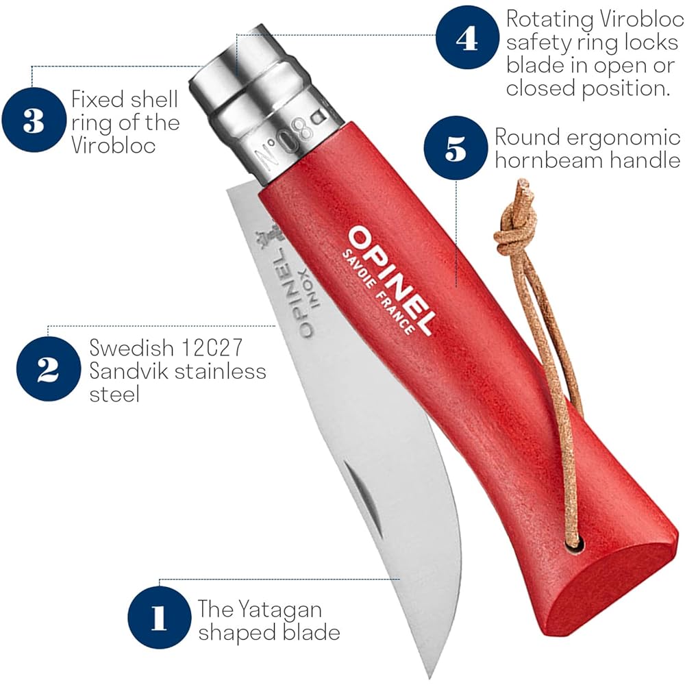 OPINEL Stainless Steel #8 with Leather Strap [Domestic regular product]