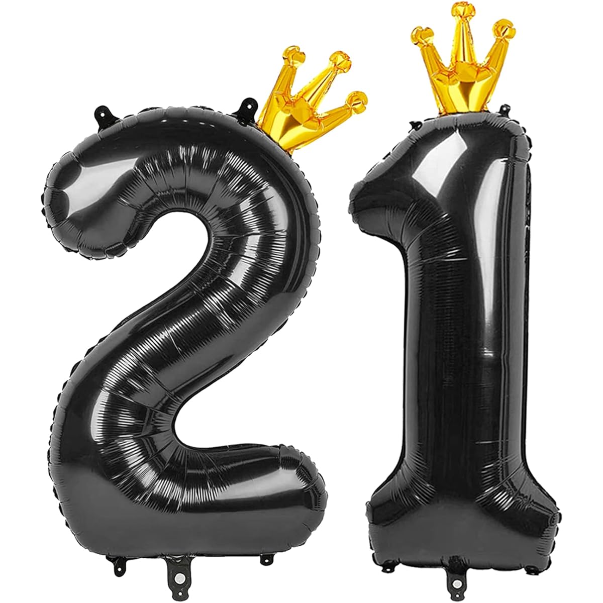 Black Number 21 Balloons, 40 Inch Number Balloons 21 pcs 21 Years Old Black Birthday Decorations 21 Years Old Girl Boy Party Suppliers