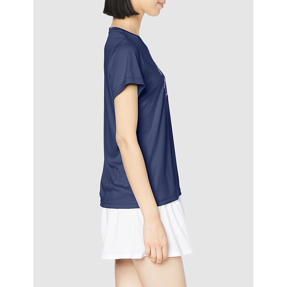 [Le Coq Sportif] Short Sleeve Shirt, T-Shirt, Heathered, Tennis Practice Print, Sweat Absorbent, Quick Drying, UV Protection (UPF50+), Women's