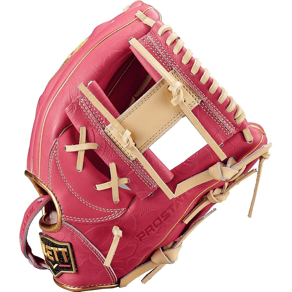 ZETT Soft Baseball Glove Prostatus Mother's Day Specification Kenta Imamiya Type Pink x Pastel Brown For Right-handed Throwers
